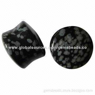 Gemstone earring plug